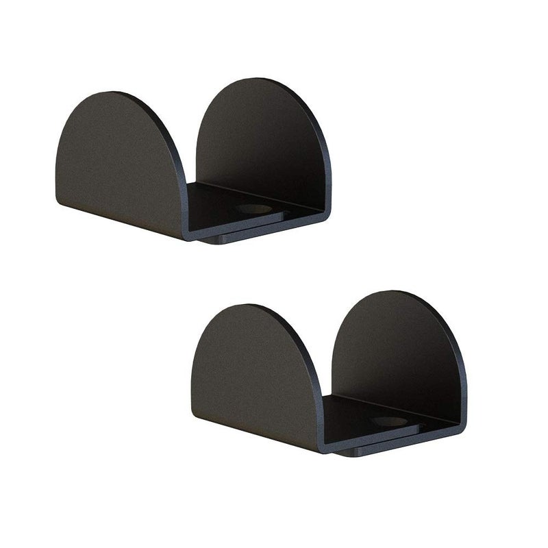 JUBEST 2 Pack Matte Black Floor Guide Floor Mount Sliding Barn Door Hardware Up to 1-13/16"W 1-3/8"H - Image 1